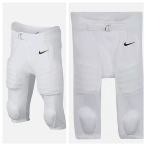 NIKE Recruit 3.0 Compression Football Pants 908749-100 White Boys Size Large